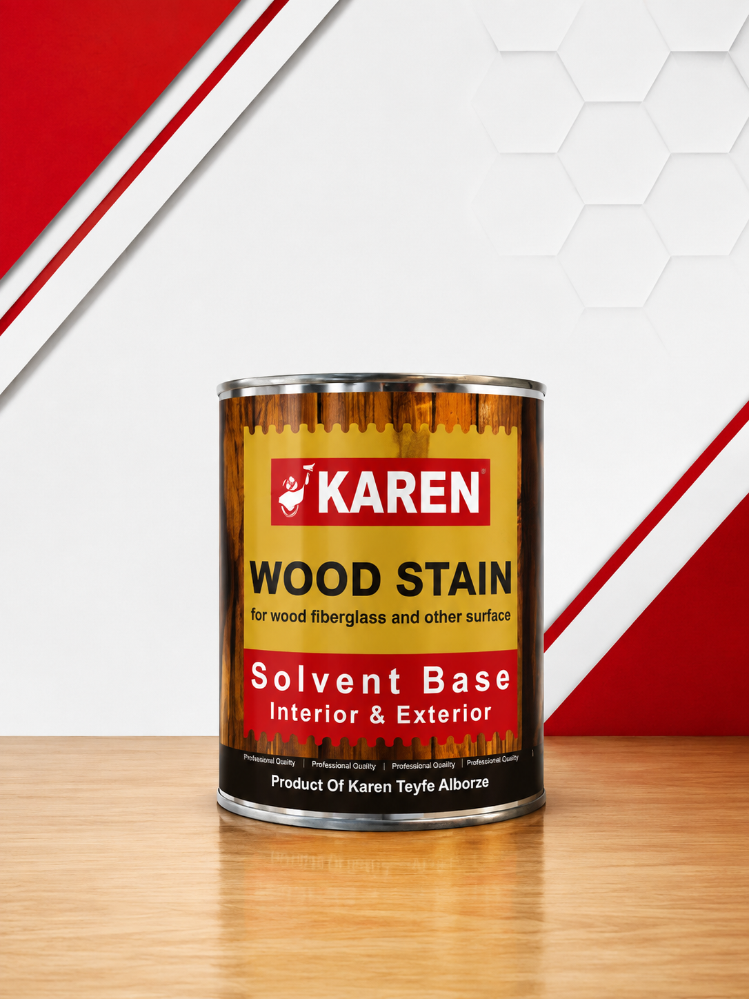 رنگ چوب یک کیلویی برند کارن karen